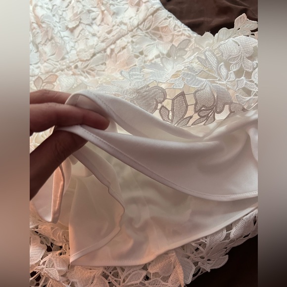 Virgin White Lace Appliqué Dress - Picture 6 of 16